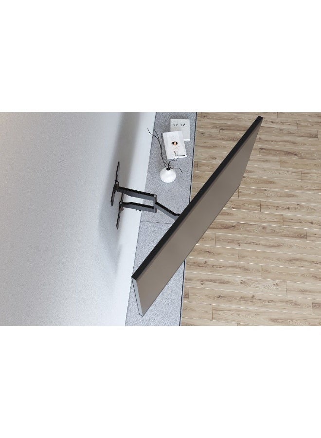 هاما حامل جداري للتلفزيون من هاما فول موشن "ألترا سليم"، مسطح للغاية، 400 × 400، 165 سم (65 بوصة)، أسود - Image 3